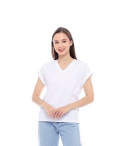 Kaos Wanita SnR Oblong Polos Slim Fit