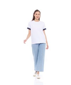 Kaos Wanita SnR Oblong Polos Slim Lengan Pendek Fit