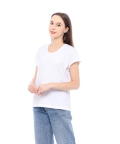 Kaos Wanita SnR Oblong Polos Slim Fit