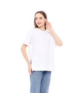 Kaos Wanita SnR Oblong Polos Slim Fit Belah Pinggir