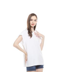 Kaos Wanita SnR Slim Fit Lengan Lipat – Nyaman & Modis