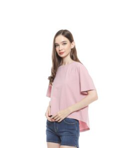 Kaos Wanita SnR Oblong Polos Slim Fit Panjang Belakang