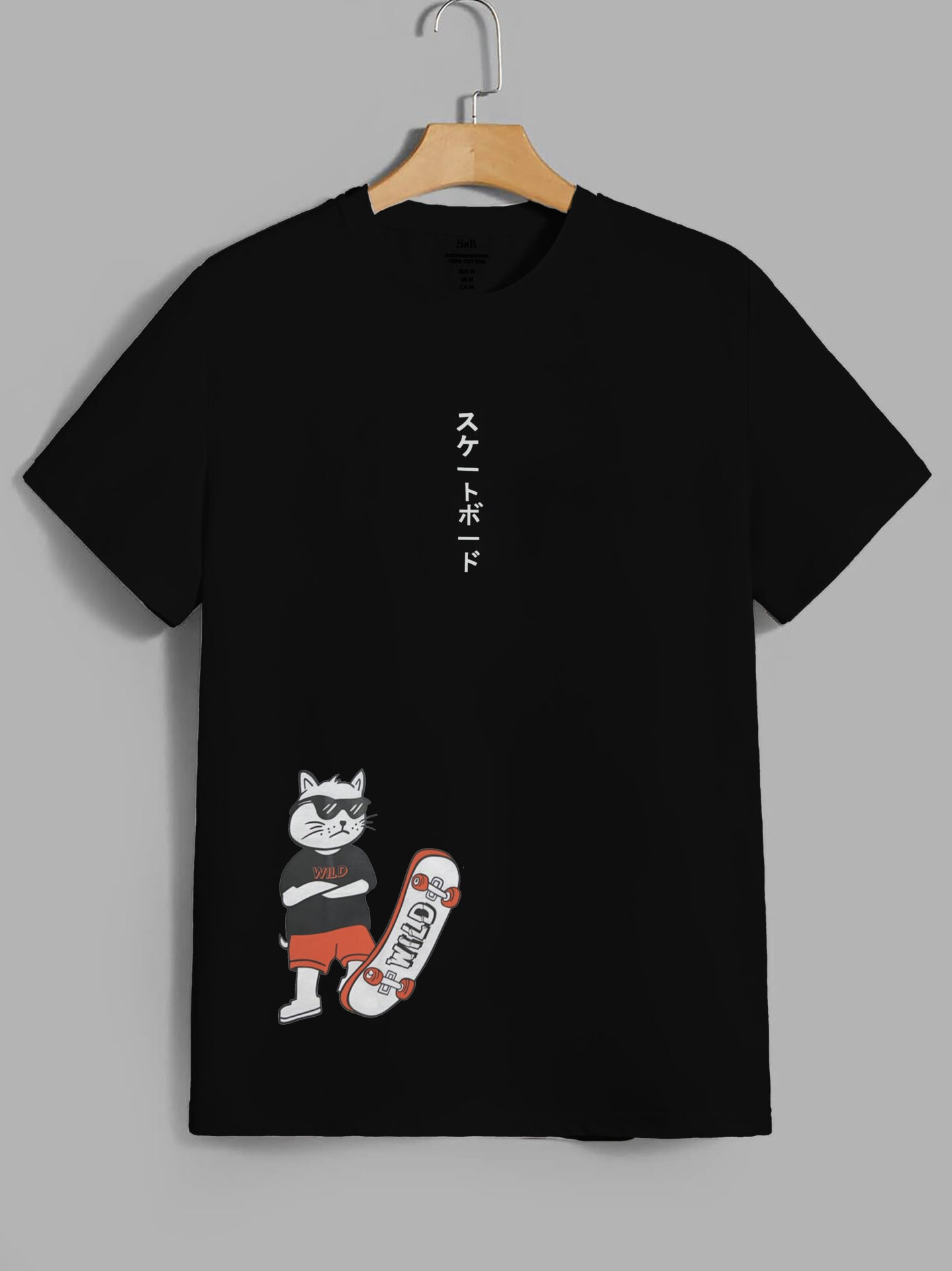 Kaos distro streetwear motif kucing